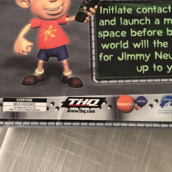 VINTAGE NWOT 2001 PARAMOUNT JIMMY NEUTRON BOY GENIUS THQ CD ROM WINDOWS ME -#504 - Picture 7 of 14